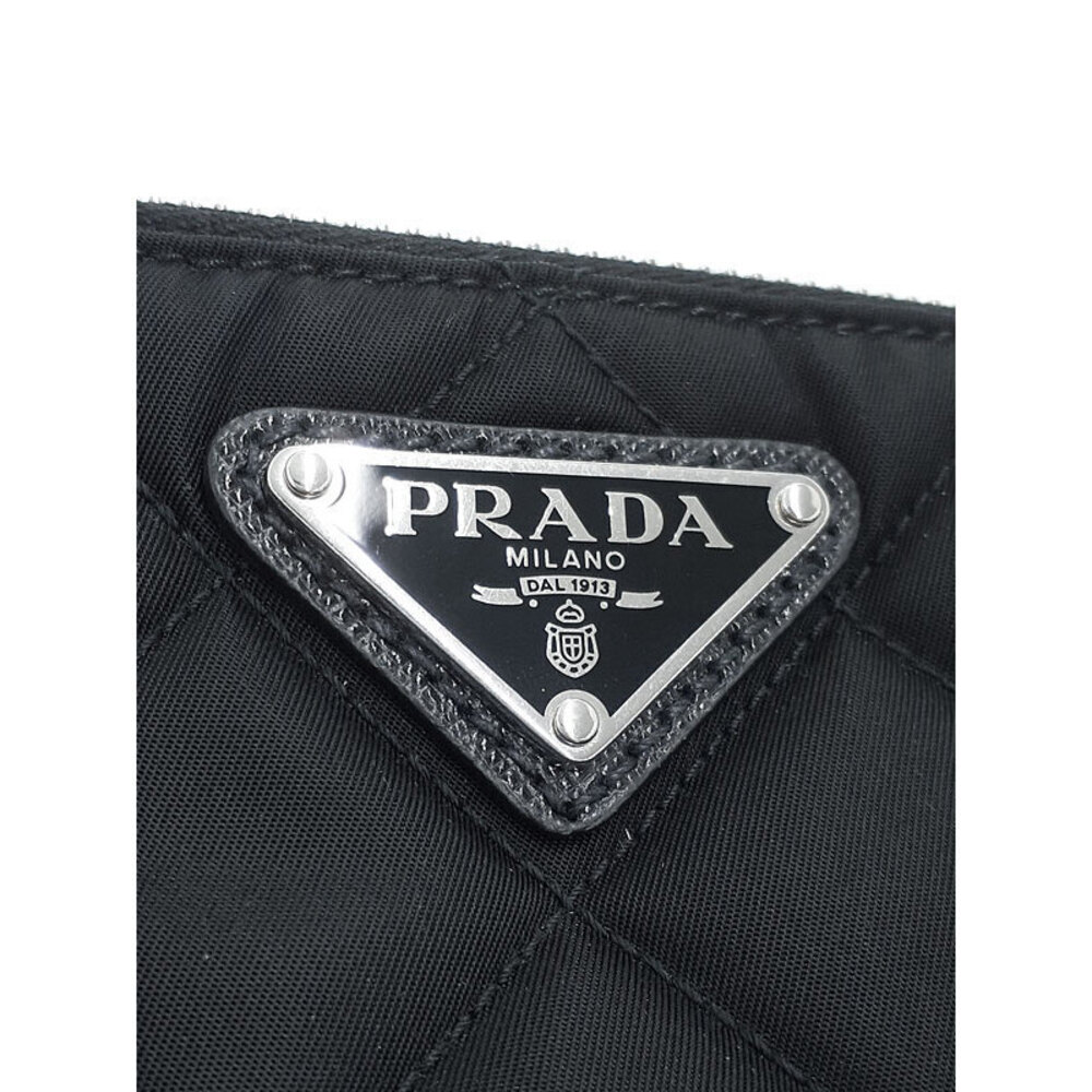 Prada Shoulder Tessuto Black Bag Quilted Impuntu Chain - Picture 8 of 9